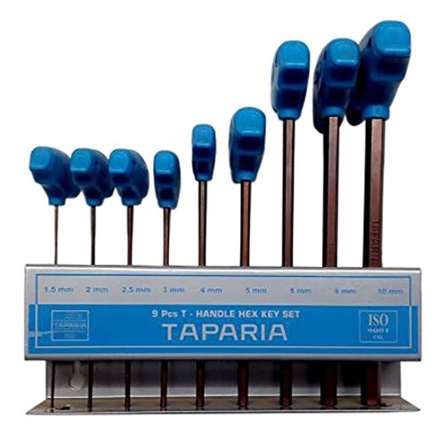 Taparia T Handle Allen Key Set, TAKM9 (Set of 9 Pcs)